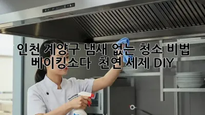 🏠 인천 계양구 냄새 없는 청소 비법: 베이킹소다 & 천연 세제 DIY 🌿