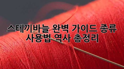 스테끼바늘 완벽 가이드🥩 종류, 사용법, 역사 총정리!